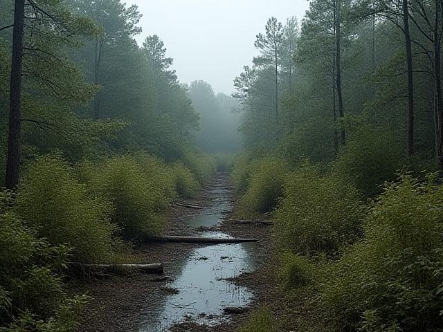 Overgrown site before grading